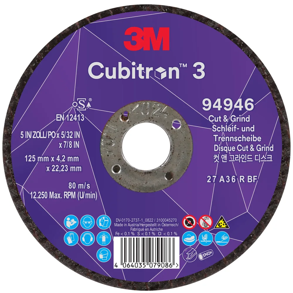 3M Cubitron 3 Kapskiva 22.23 mmx125 mm