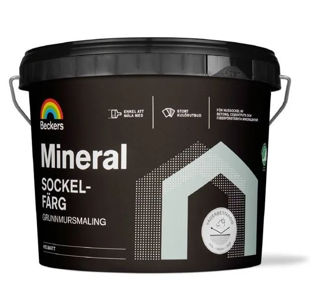 Beckers Mineral Sockelfärg helmatt Naturgrå - Bild 2