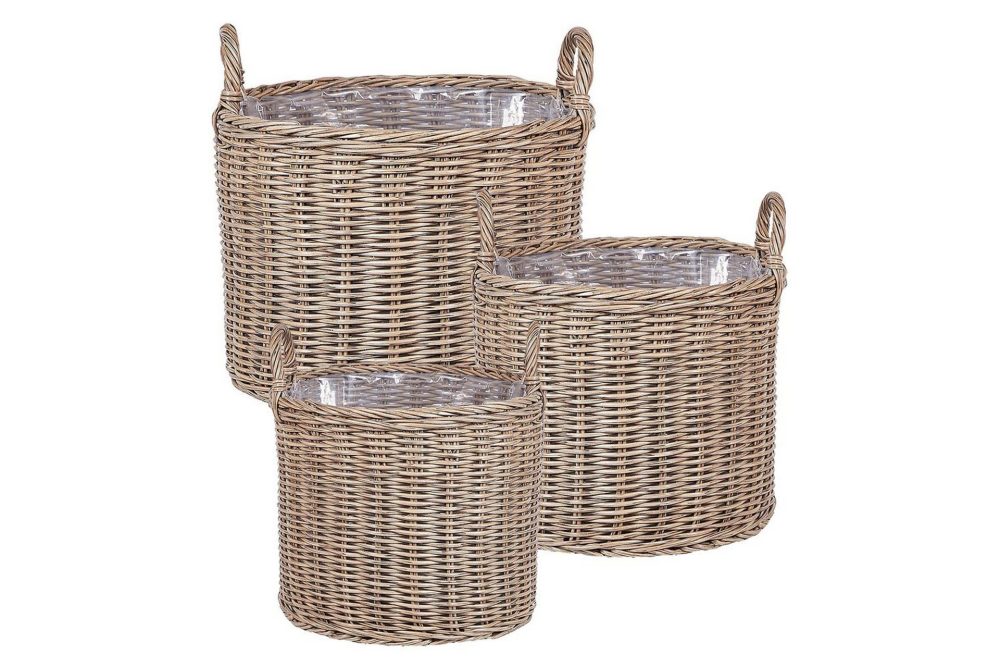 Trädgårdskruka Pendula set om 3 Brun