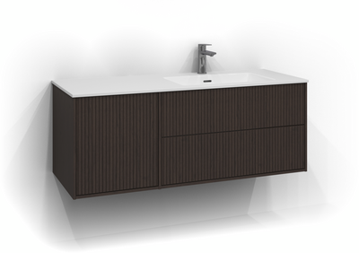 TVÄTTSTÄLLSSKÅP SVEDBERGS EPOS RAND BRUN ASK 2+1L ÖPPEN 120X45,3X45CM HÖ