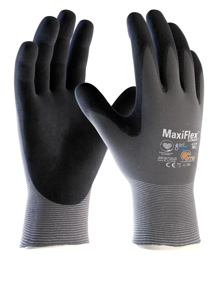 ATG MaxiFlex 42-874 Ultimate Adapt Montagehandske grå/svart 7