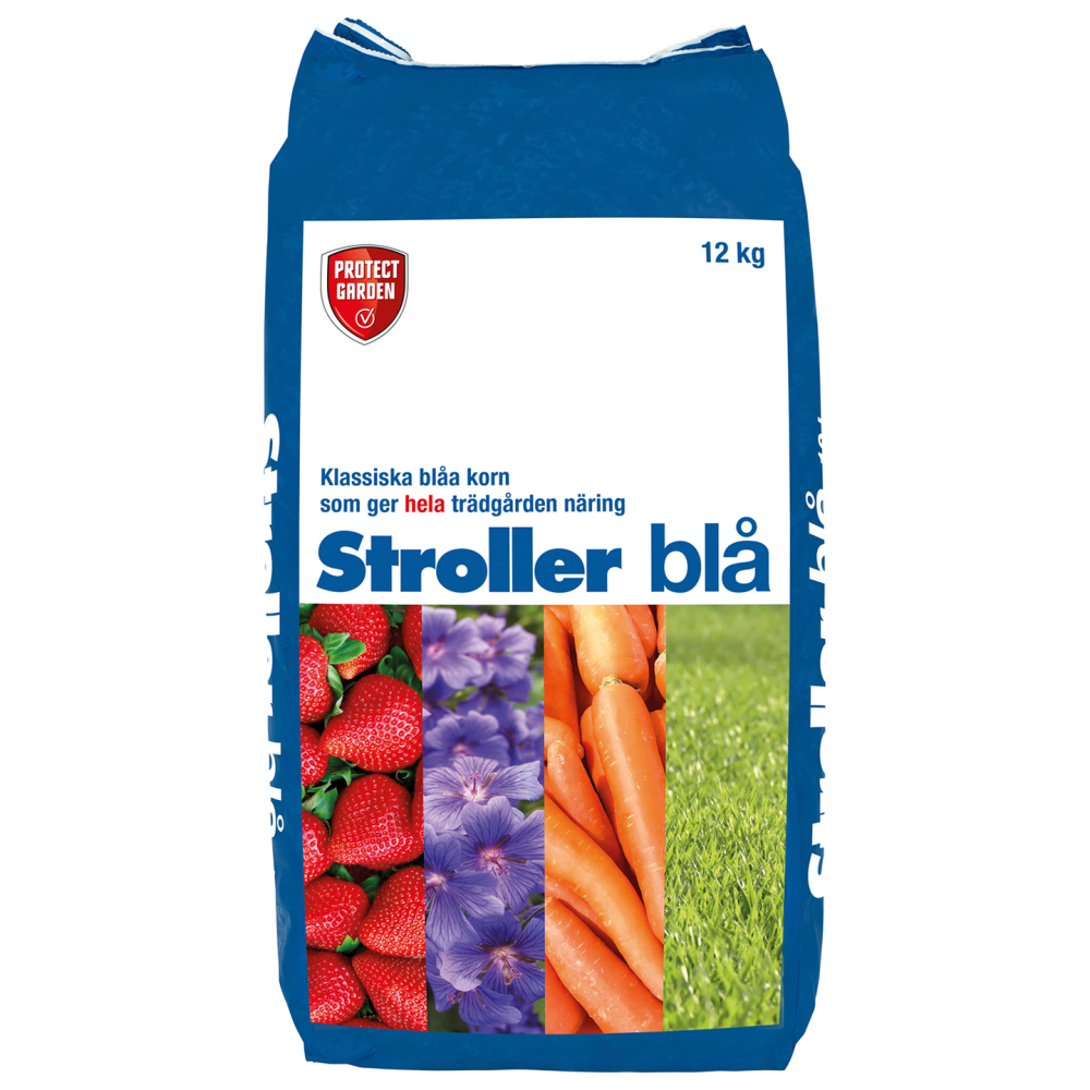 TRÄDGÅRDSGÖDSEL STROLLER 12KG BLÅ