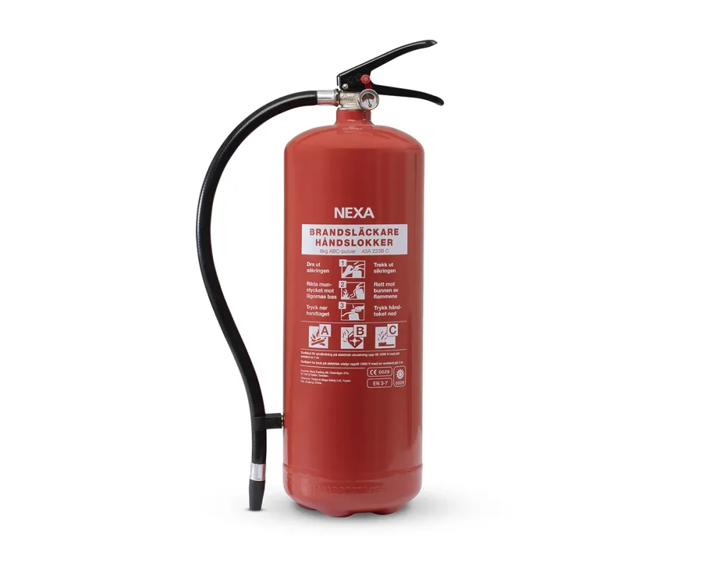 Pulver Brandsläckare 43A Röd, 6kg - Bild 2