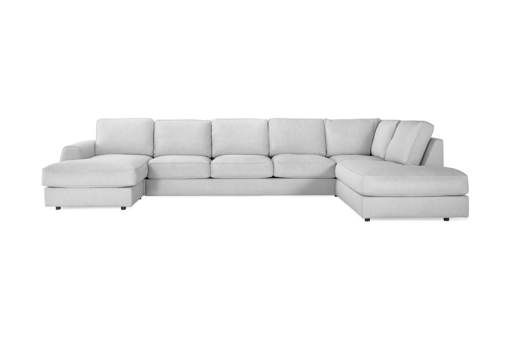 Optus Lyx 6-sits Högervänd U-formad Large Soffa med Divan och Schäslong i Tyg