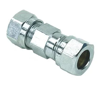 Gelia 3006111022 Klämringskoppling rak, förlängd, krom 12 x 10 mm
