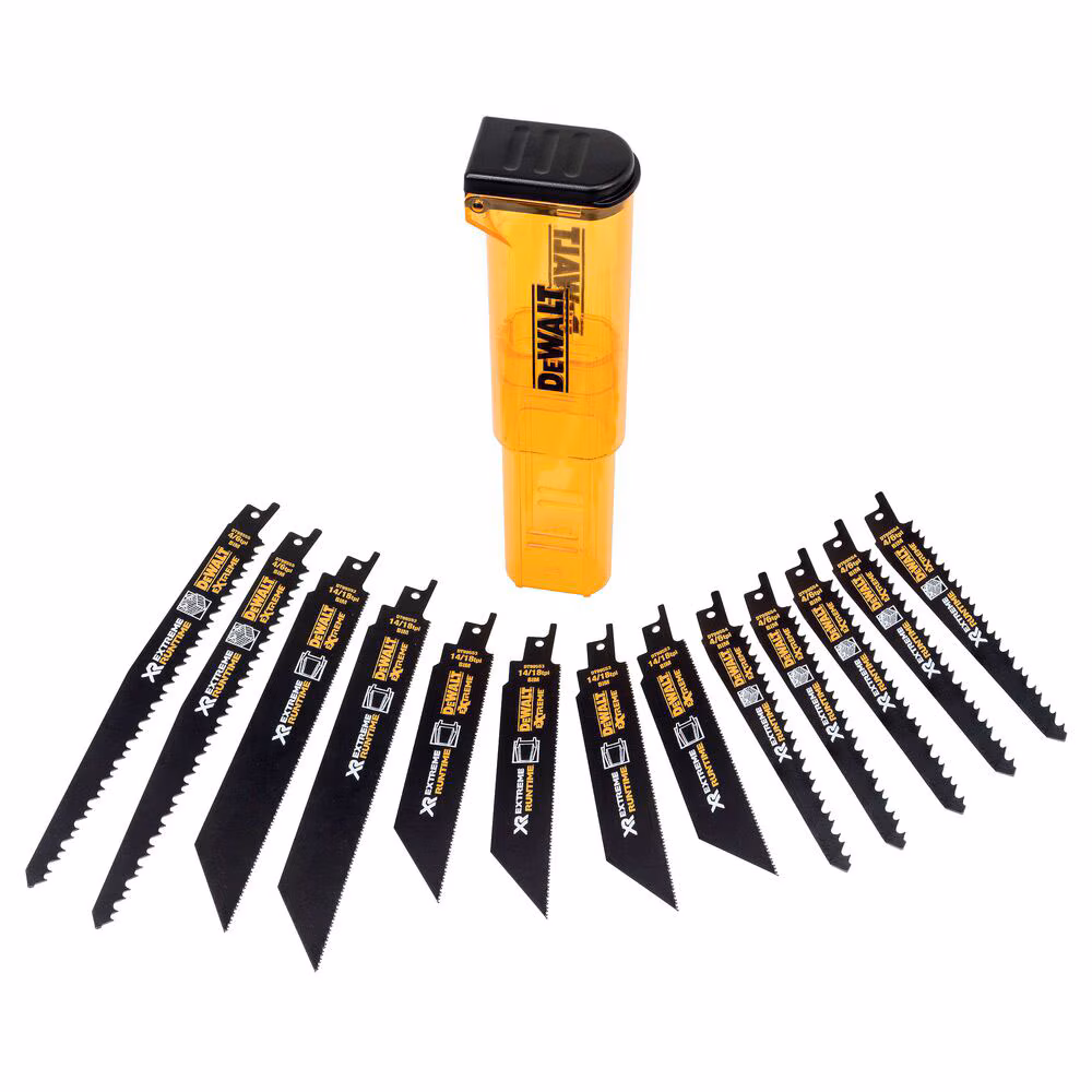 Kjøp Dewalt Tigersagbladsett XR for tre, metall, plate & rustfritt, DT99550, 13 deler.