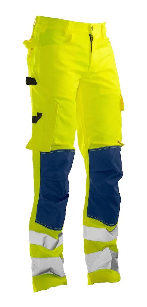 Jobman 2378 Arbetsbyxa gul/marinblå, varsel, klass 2 Gul/Marinblå