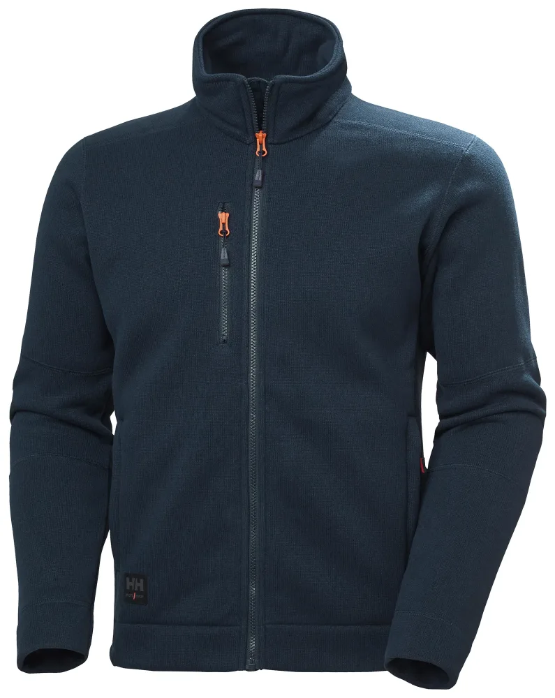 Helly Hansen Workwear Kensington 72250-930 Fleecetröja stickad, helzip Ljusgrå