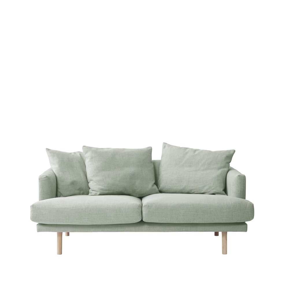 Sjövik 2,5-sits soffa, Bern 0345 green-vitoljad ek