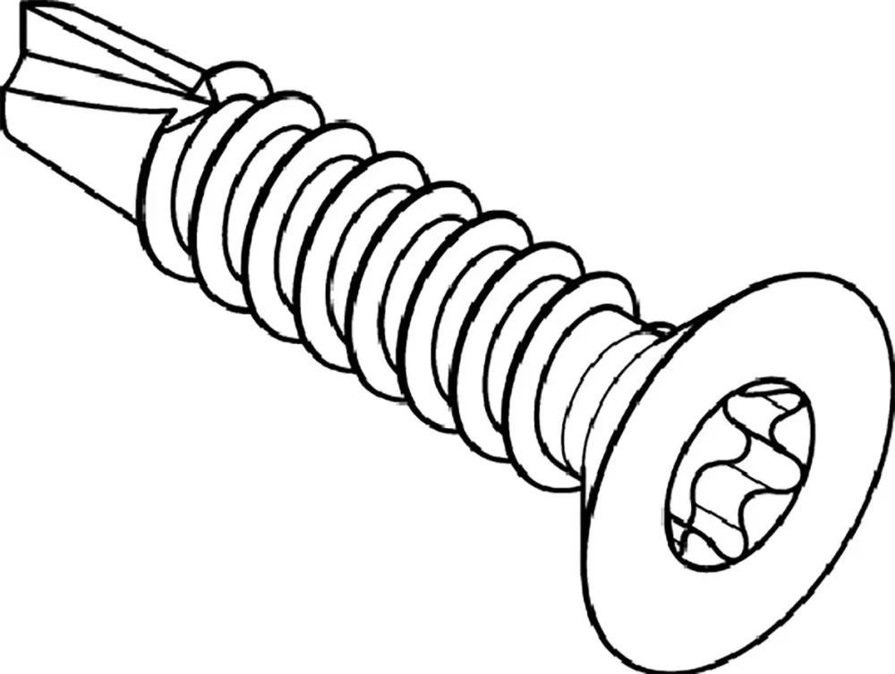 REYHER 075040190063022 Plåtskruv T30, försänkt, DIN7504P 6,3x22 mm, 250-pack