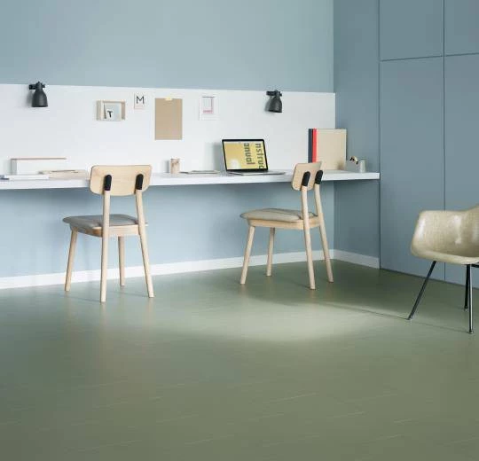 Linoleumgolv Marmoleum Click 333355 Rosemary Green Grå, 30x30cm - Bild 3