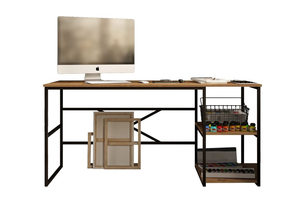 Parythe Skrivbord 160x75x160 cm med förvaring