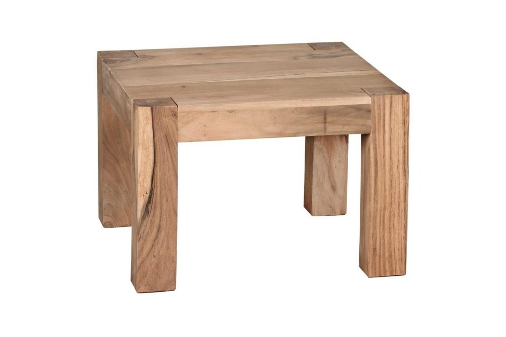 Soffbord Wohnling Massivt trä Lantstil Klassisk Handgjord 60x60 cm, Akacia
