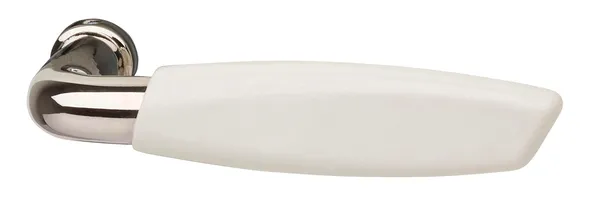 DÖRRHANDTAG 3130 VIT/NICKEL UTAN ROSETT