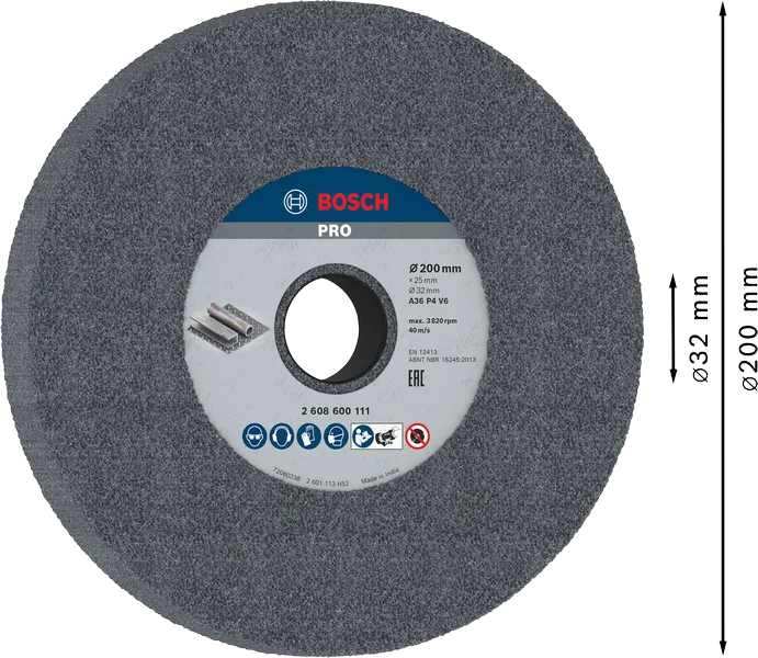 Bosch 2608600111 Slipskiva 200x25x32 mm K36 - Bild 2