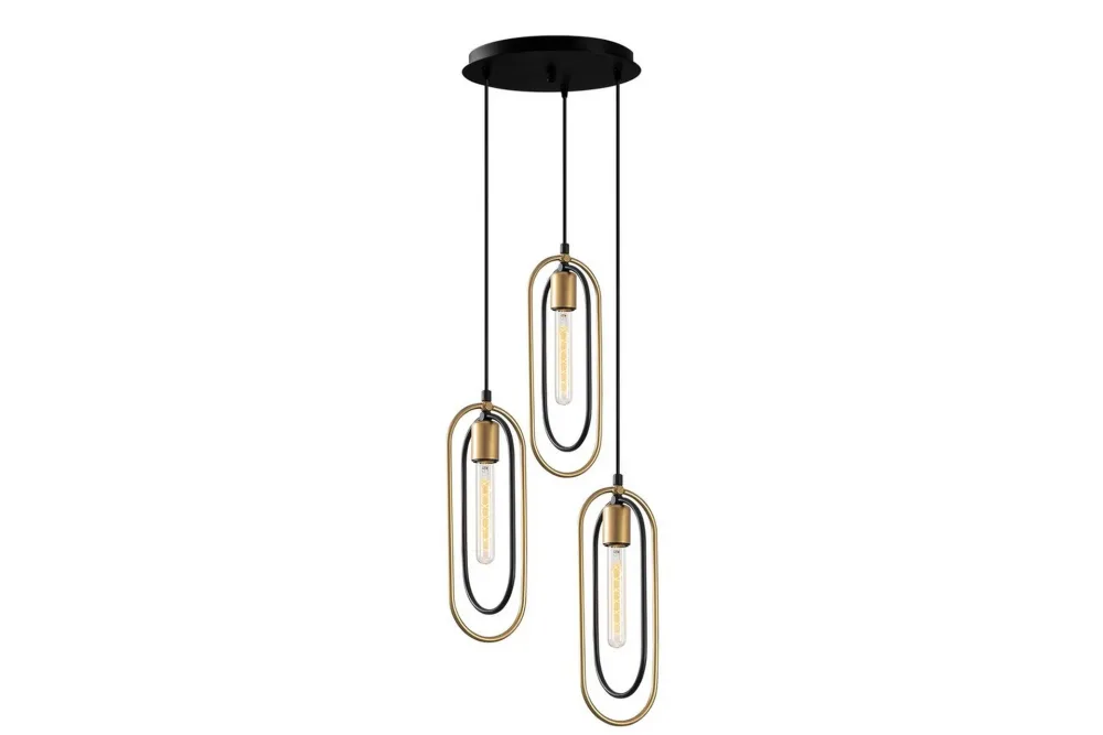 Taklampa Pindor Thre svart / guld