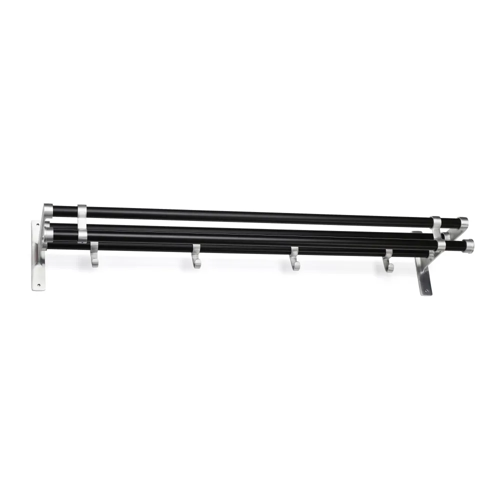 Habo Elegant Plus Hatthylla Aluminium/svart, 1000 mm