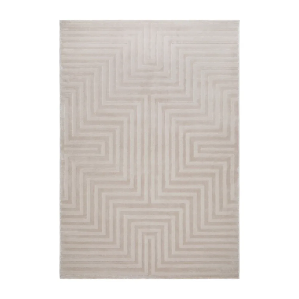 Ritz Romb Linne Wiltonmatta Beige, 160x230cm | Stuvbutiken