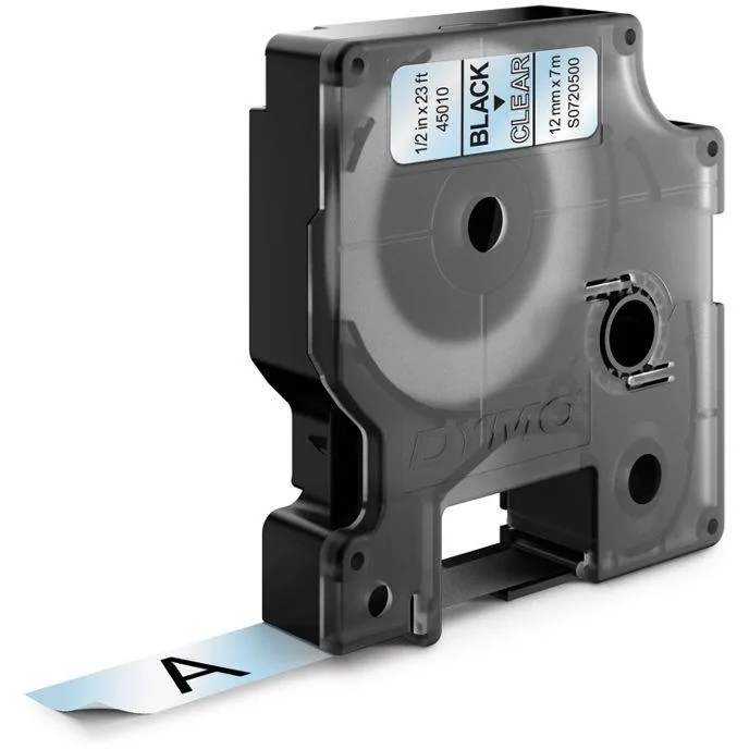 DYMO Standard D1 Tejp 12mm Svart på grönt
