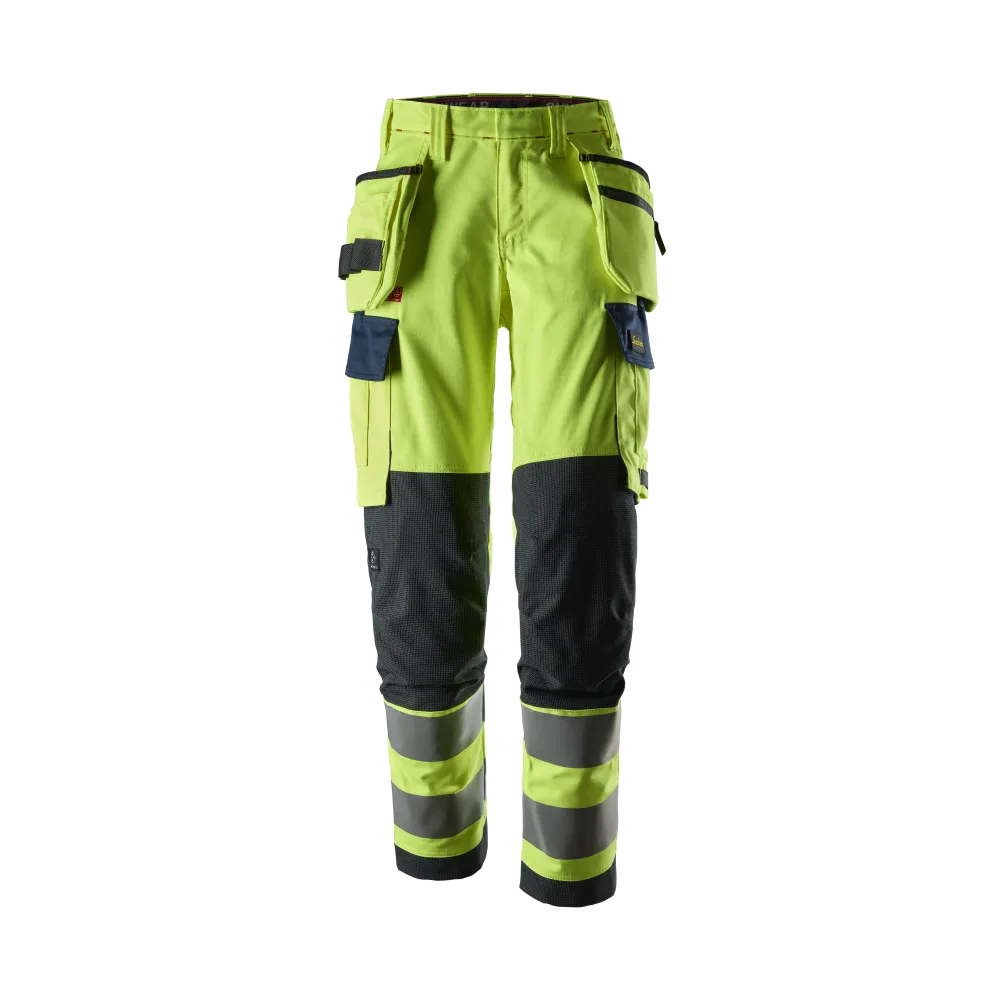 Snickers Workwear ProtecWork 6768 Varselbyxa varsel, gul/marinblå, dam, klass 2, flamskydd 54