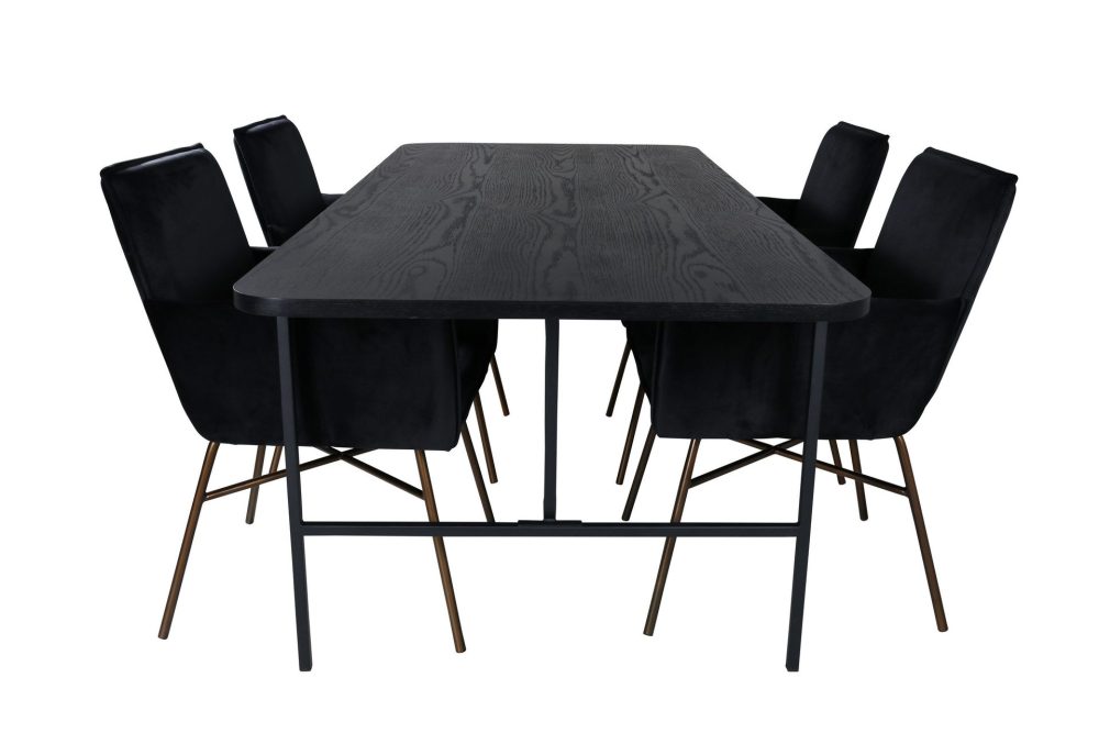 Unos Matgrupp 200 cm Rektangulär med 4 Petra stolar