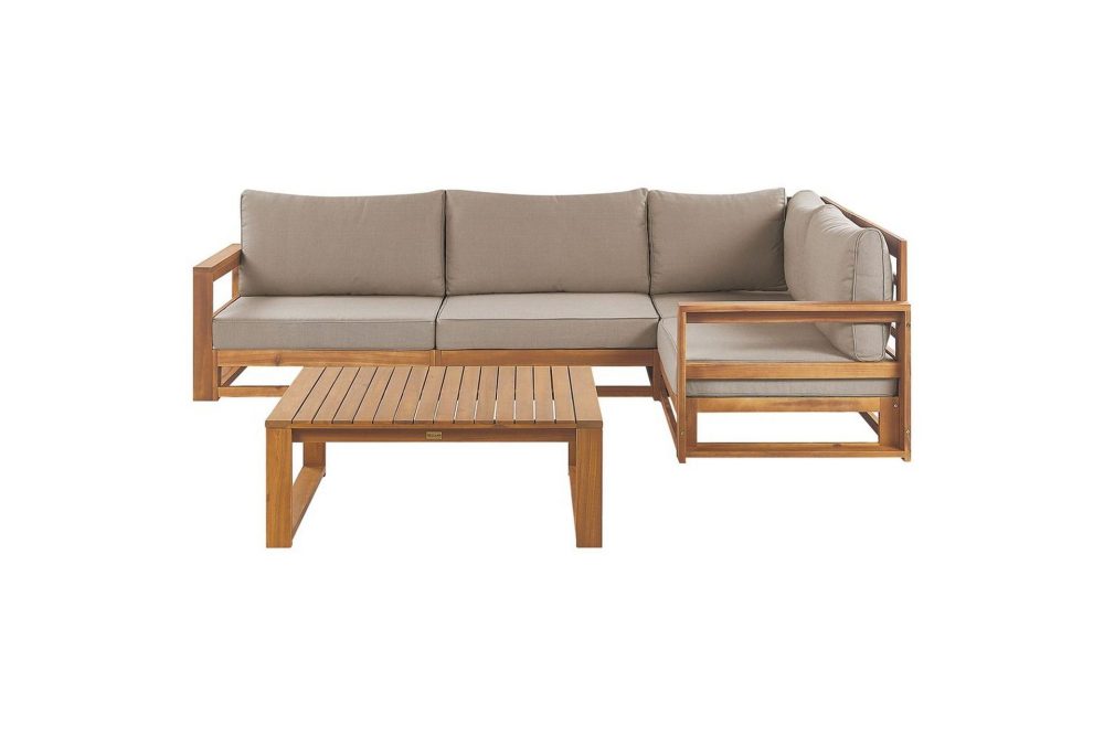 Loungegrupp Timor Ljus trä/beige, Ja, Vänstervänd