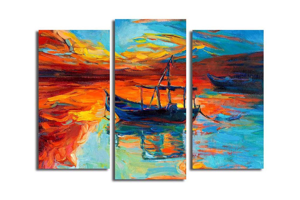 Canvastavla Scenic 3-pack Flerfärgad