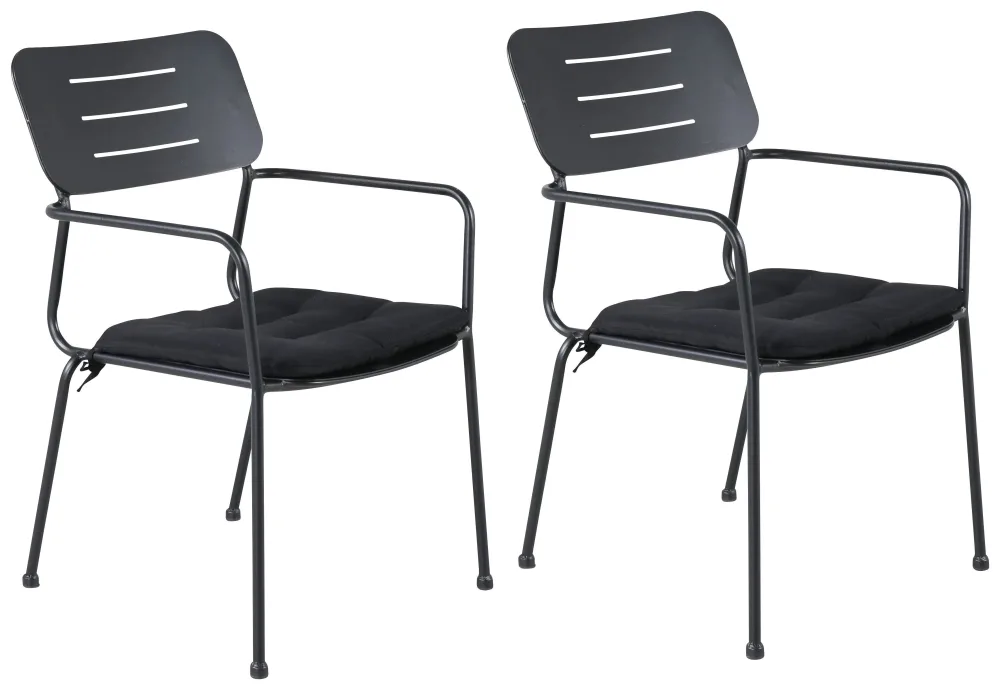 Venture Home Nicke 1342-408 Karmstol 2-pack Svart