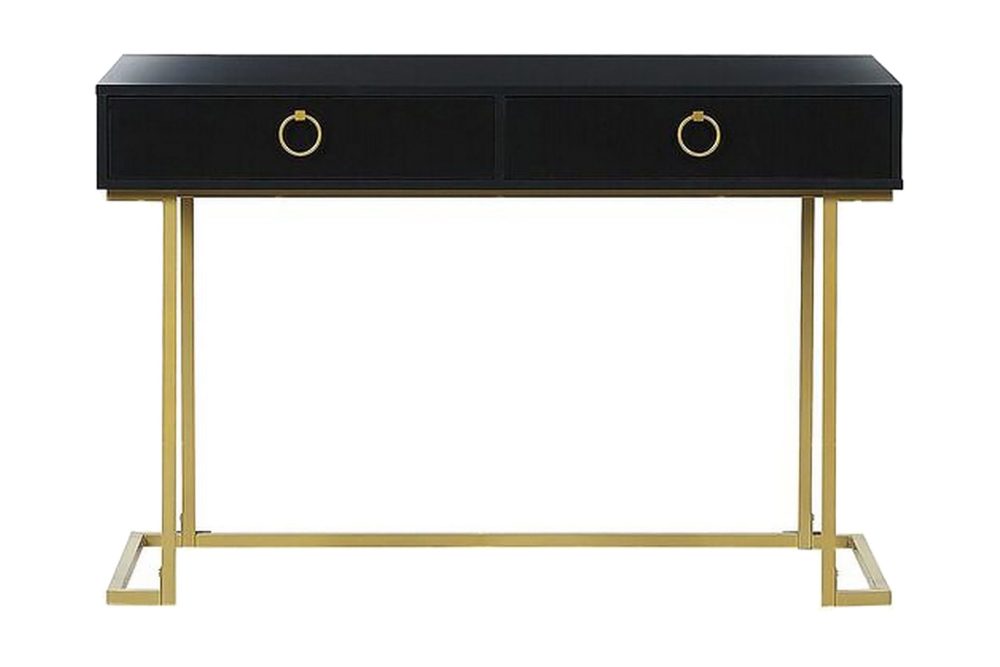 Konsolbord/skrivbord svart/guld WESTPORT