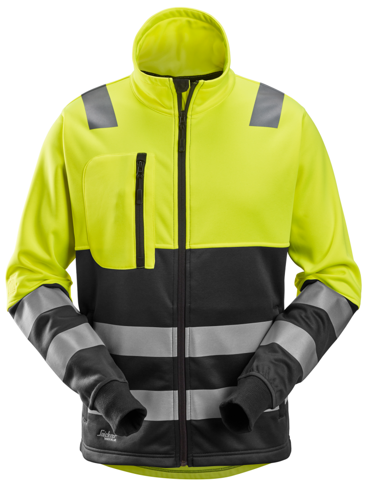 VARSELJACKA SNICKERS WORKWEAR KL 2, VARSELGUL/SVART XXL