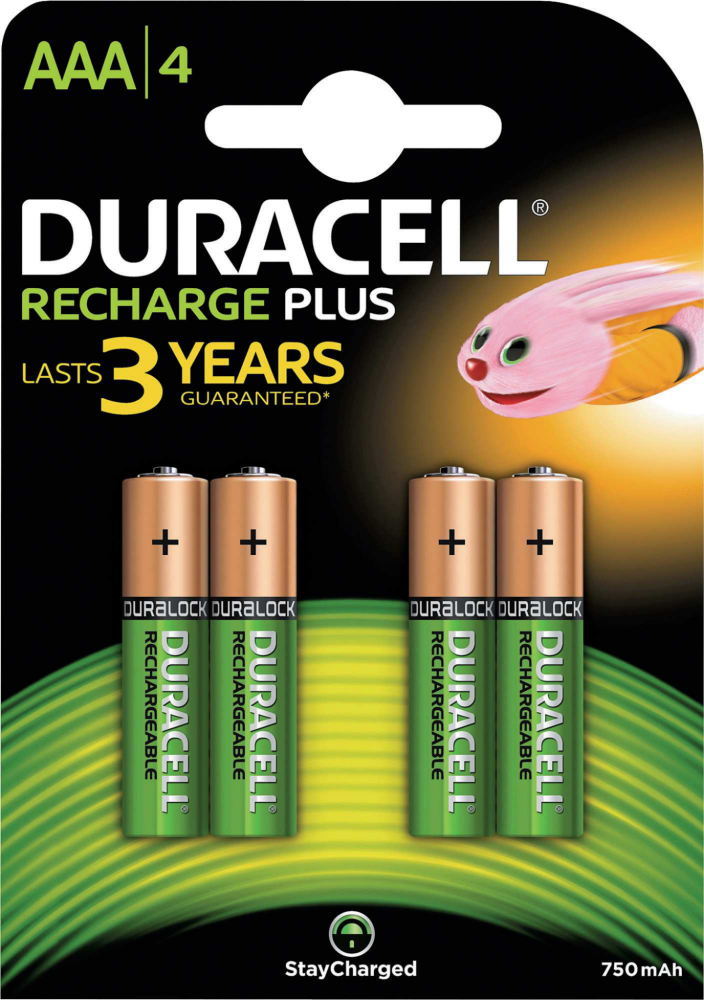 BATTERI PLUS AAA 750MAH LADDBAR 4ST