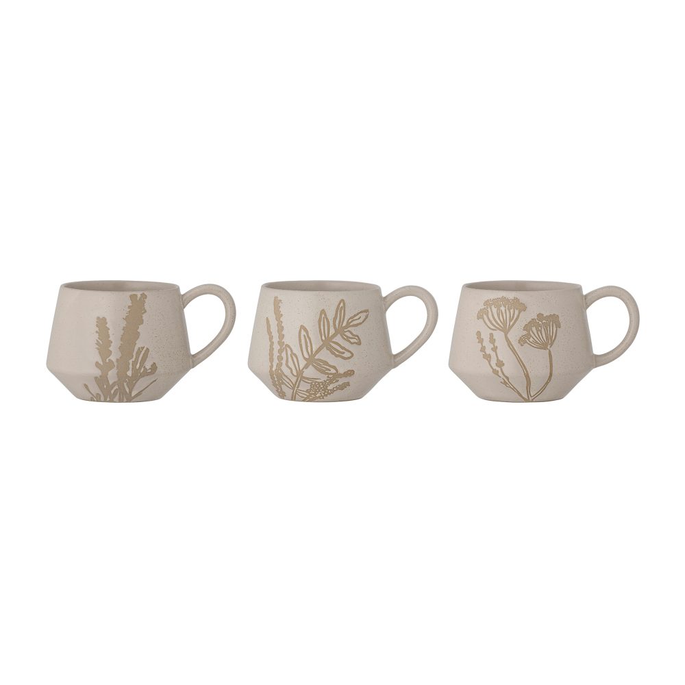 Primrose mugg 38 cl 3 delar, Natur
