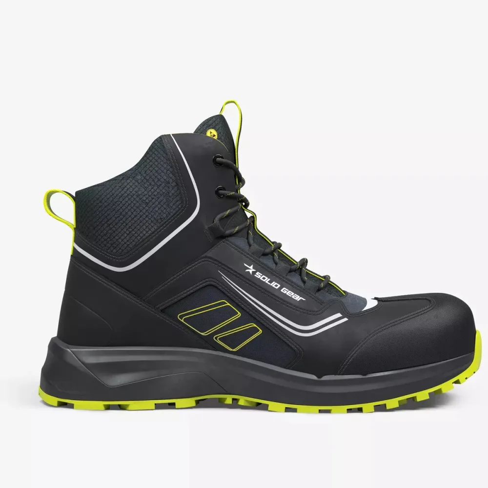 Solid Gear Adapt Mid Skyddskänga S3L, ESD, svart/gul 48