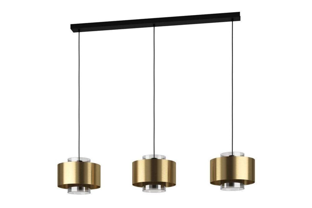 Takpendel Eglo Duglia Transparent/Guld med 3 Lampor