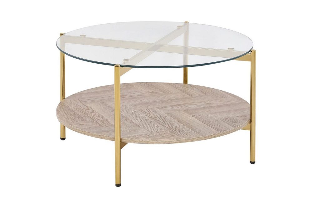 Soffbord Lovell Guld/ljust trä