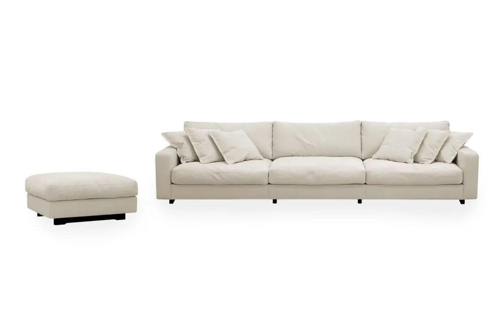 Valencia Soffgrupp Extra Djup 5-sits Soffa + Fotpall i Chenille