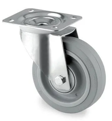 Tente 3470UFP160P63 Länkhjul elastic, platta 137x105 Ø160 mm