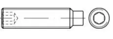 REYHER MT6SS Stoppskruv blankförzinkad, ISO 4028 M12 x 40 mm, 100-pack