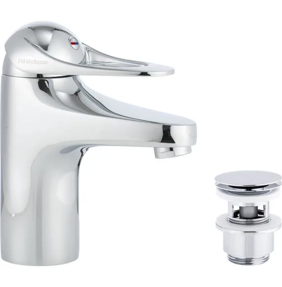 FM Mattsson 9000E 80635000 Tvättställsblandare med push down-ventil